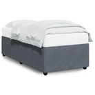 vidaXL Bed Frame without Mattress Dark Gray Twin XL Velvet