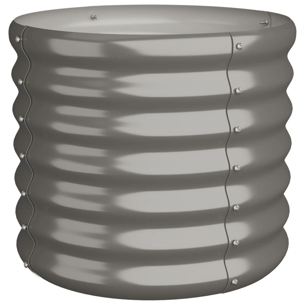 vidaXL Garden Planter Galvanised Steel 40x40x36 cm Grey