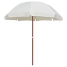 vidaXL Garden Parasol with Steel Pole 240 cm Sand