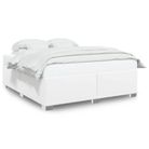 vidaXL Bed Frame without Mattress White California King Faux Leather