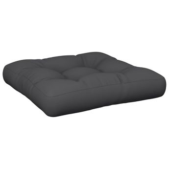 vidaXL Pallet Cushion Black 22.8"x22.8"x3.9" Fabric