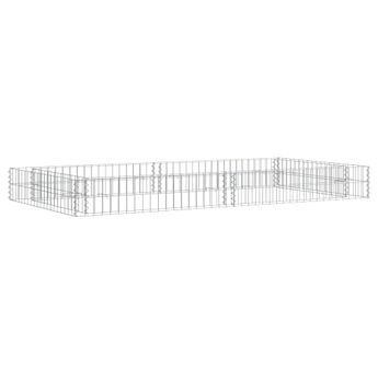 vidaXL Gabion Raised Bed Galvanised Steel 200x100x20 cm