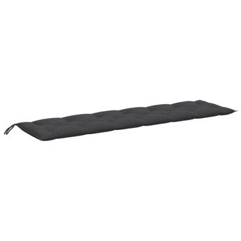 vidaXL Garden Bench Cushion Melange Anthracite 78.7"x19.7"x2.8" Fabric