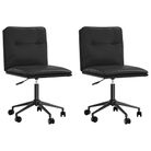 vidaXL Dining Chairs 2 pcs Black Faux Leather