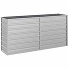 vidaXL Garden Raised Bed 63"x15.7"x30.3" Galvanized Steel Silver