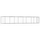 vidaXL Dog Cage with Door Gray 26.2'x6.6'x4.9' Galvanized Steel