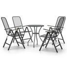 vidaXL 5 Piece Patio Dining Set Expanded Metal Mesh Anthracite