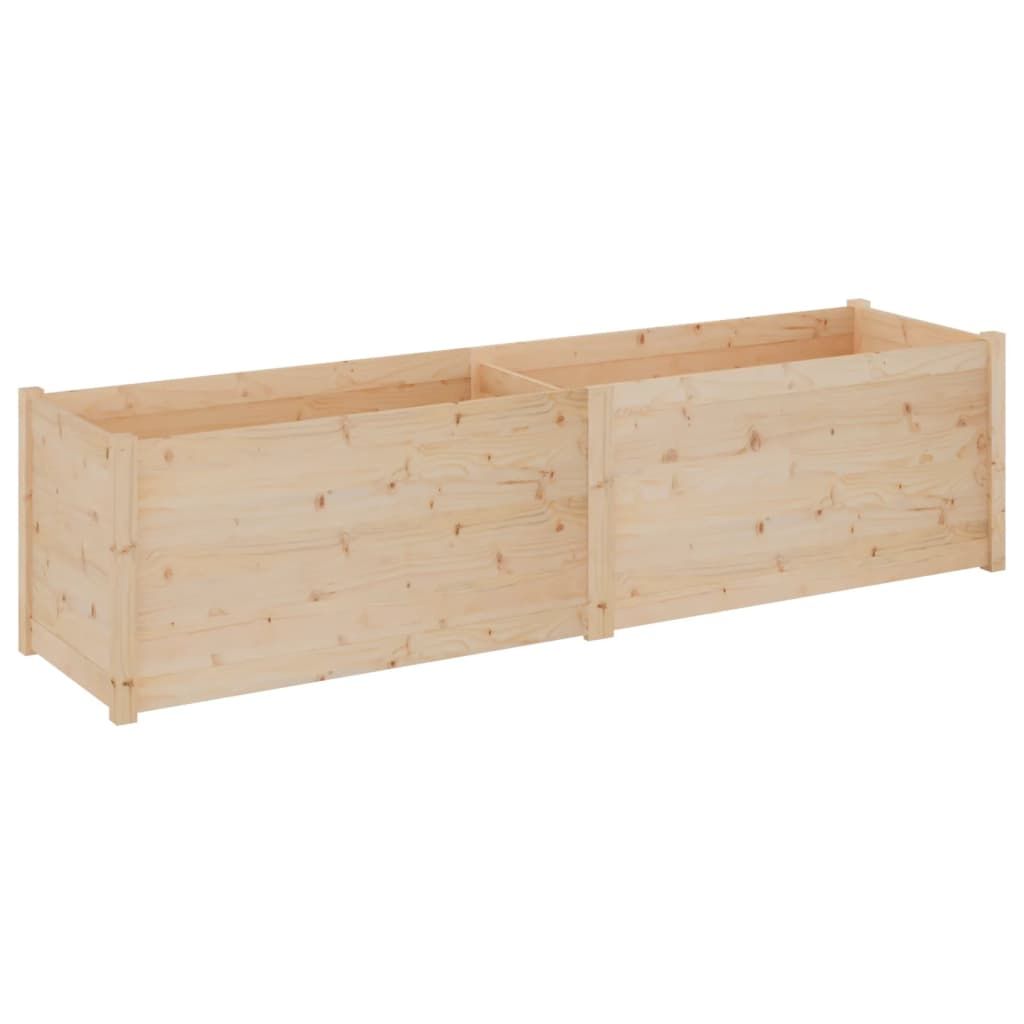 vidaXL Garden Planter 78.7"x19.7"x19.7" Solid Wood Pine