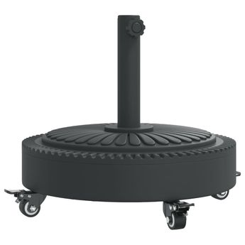 vidaXL Parasol Base with Wheels for Ã1.5"/1.9" Poles 59.5 lb Round