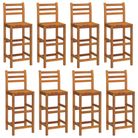 vidaXL Bar Stools 8 pcs Solid Wood Acacia