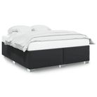 vidaXL Bed Frame without Mattress Black California King Faux Leather