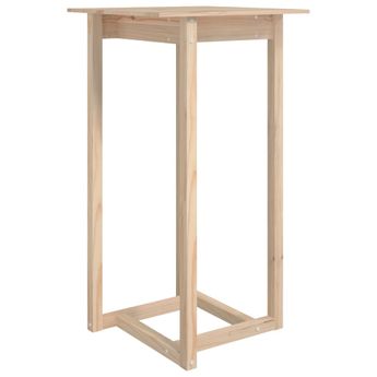 vidaXL Bar Table 23.6"x23.6"x43.3" Solid Wood Pine