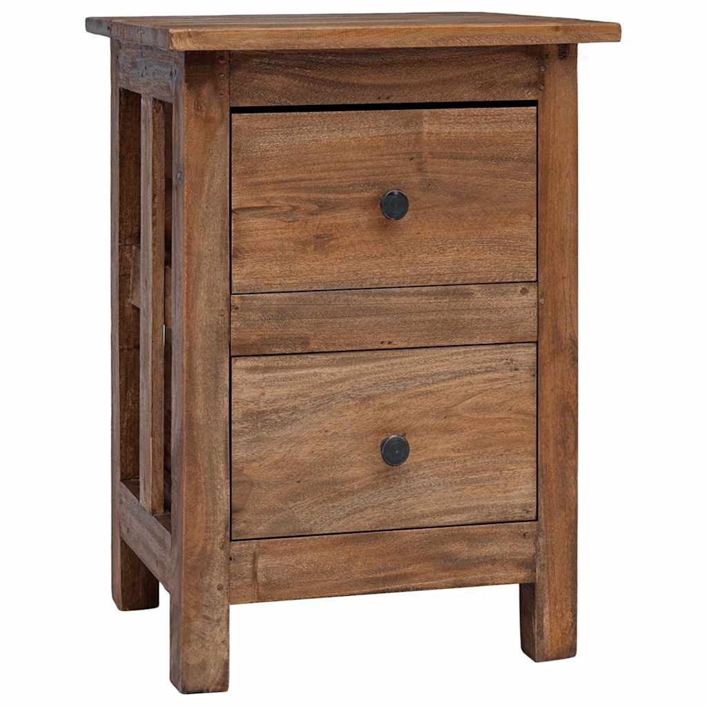 vidaXL Nightstand Solid Mahogany Wood 15.7"x11.8"x20.1"
