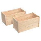 vidaXL Garden Planters 2 pcs 39.4"x19.7"x19.7" Solid Wood Pine