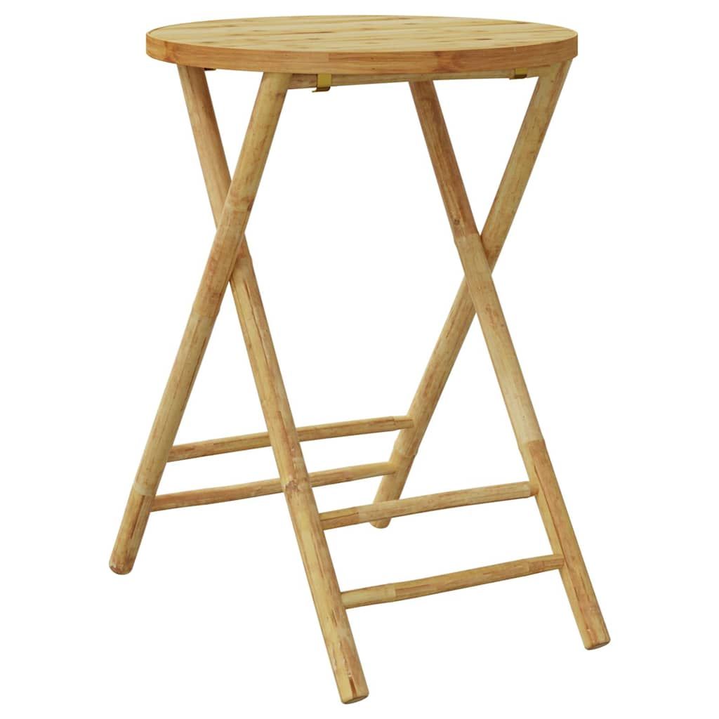 vidaXL Folding Patio Table Ã21.7"x29.5" Bamboo