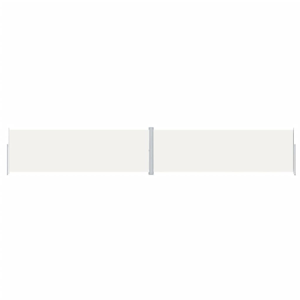vidaXL Retractable Side Awning Cream 200x1200 cm