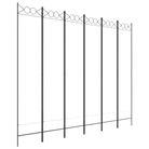 vidaXL 6-Panel Room Divider White 240x200 cm Fabric