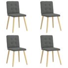 vidaXL Dining Chairs 4 pcs Dark Gray Fabric
