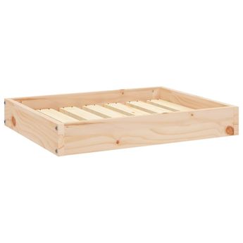 vidaXL Dog Bed 61.5x49x9 cm Solid Wood Pine