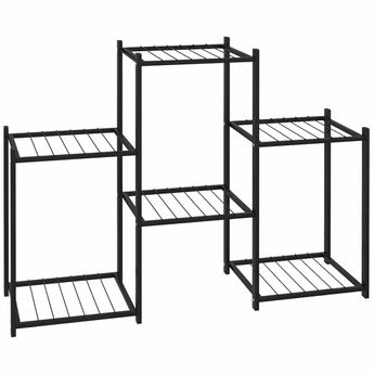 vidaXL Flower Stand 32.7"x9.8"x23.6" Black Iron