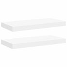 vidaXL Floating Wall Shelves 2 pcs White 19.7"x9.1"x1.5" MDF