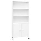 vidaXL Industrial Bookshelf White 80x32x180 cm Steel