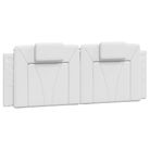 vidaXL Headboard Cushion "Viana" White 53.9" Faux Leather
