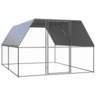vidaXL Outdoor Chicken Cage 9.8âx13.1âx6.6â Galvanized Steel