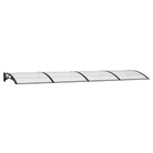 vidaXL Door Canopy Black 157.5"x39.4" Polycarbonate