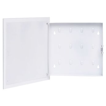 vidaXL Key Box with Magnetic Board White 35x35x4 cm