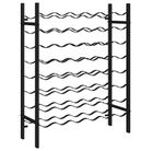 vidaXL Wine Rack for 48 Bottles Black Metal