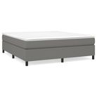 vidaXL Box Spring Bed Frame Dark Gray King Fabric (US Only)