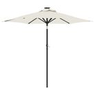 vidaXL Garden Parasol with Steel Pole White 88.6"x88.6"x83.5"