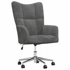 vidaXL Relaxing Chair Dark Gray Velvet