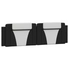 vidaXL Headboard Cushion "Viana" Black and White 72" Faux Leather