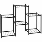 vidaXL Flower Stand 32.7"x9.8"x23.6" Black Iron