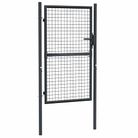 vidaXL Mesh Garden Gate Galvanised Steel 39.4x59.1" Grey