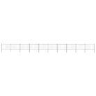vidaXL Garden Fence with Spear Top Steel 1781.5x120 cm Black