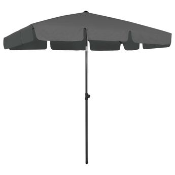 vidaXL Beach Parasol Anthracite 78.7"x49.2"