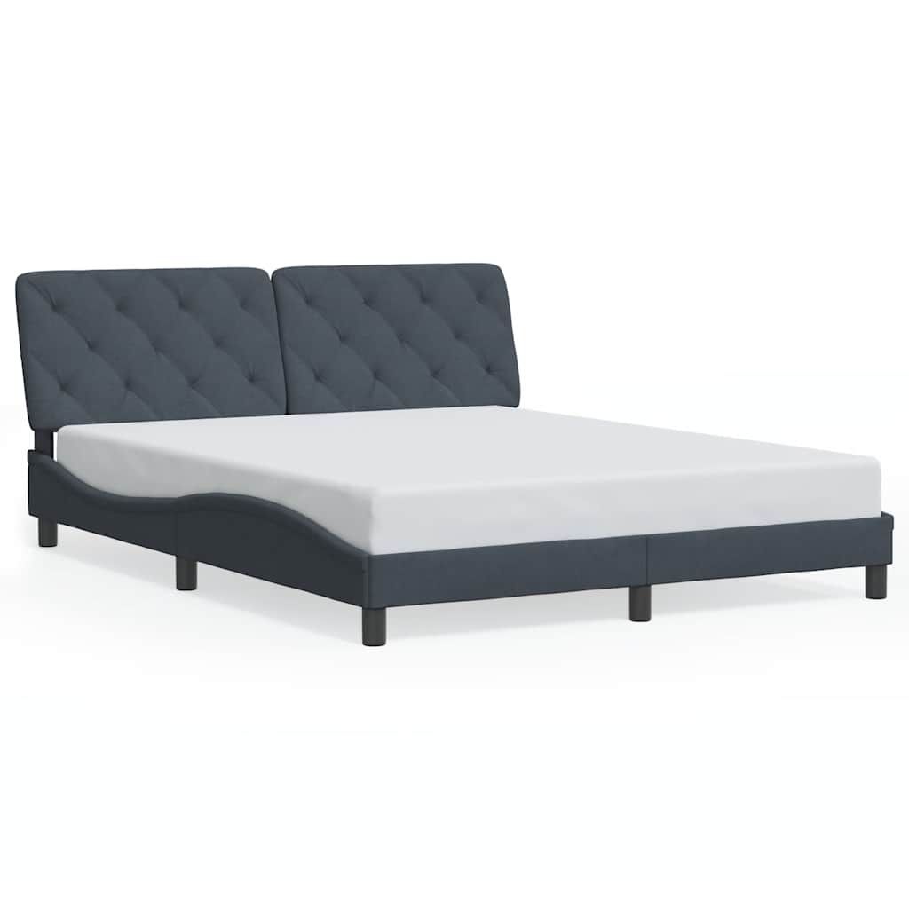 vidaXL Bed Frame without Mattress Dark Grey 152x203 cm Velvet