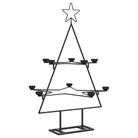 vidaXL Metal Christmas Tree for Decoration Black 75 cm