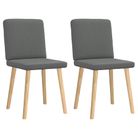 vidaXL Dining Chairs 2 pcs Dark Gray Fabric