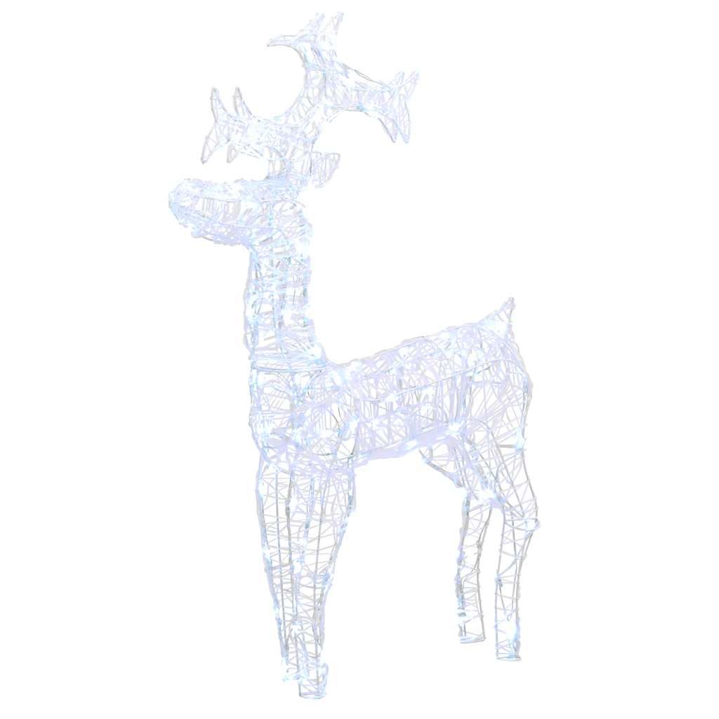 vidaXL Reindeer Christmas Decoration 90 LEDs 23.6"x6.3"x39.4" Acrylic