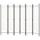 vidaXL 6-Panel Room Divider White 240x180 cm