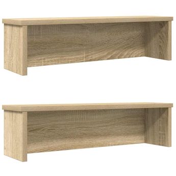 vidaXL Kitchen Racks Stackable 2 pcs Sonoma Oak 50x15x16 cm