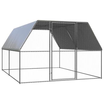 vidaXL Outdoor Chicken Cage 9.8âx13.1âx6.6â Galvanized Steel