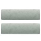 vidaXL Throw Pillows 2 pcs Light Grey Ø15x50 cm Velvet