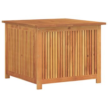 vidaXL Patio Storage Box 29.5"x29.5"x22.8" Solid Wood Acacia