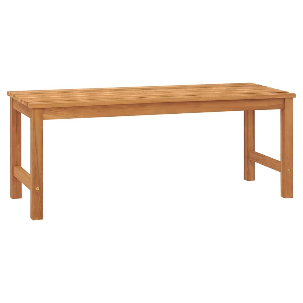 vidaXL Patio Bench 44.9" Solid Teak Wood