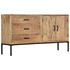 vidaXL Sideboard 140x35x75 cm Solid Mango Wood